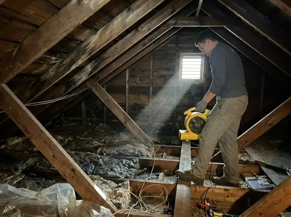 attic-water-damage-drying-proc-007 — frequently asked questions, Emergency Water Extraction & 24/7 Flood Response in Willist…